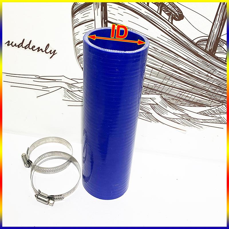 

ID50-60mm Intercooler Tube Pipe Coolant Hose Straight Silicone Length10-58cm High Temperature High Pressure Turbo Send 2 Clamps blue ID50x100mm