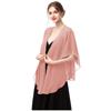 Sciarpa di Chiffon da Donna Elegante Mantellina Parasole con Manica Corta per Matrimoni e Abbigliamento Estivo