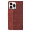 For iPhone 16 Pro Case PU Leather Geometry Imprint Wallet Phone Cover