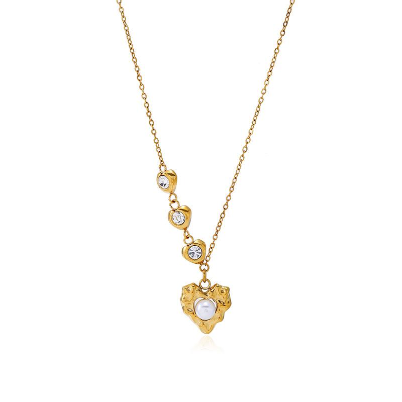Chen He explosion hollow star moon necklace simple popular stainless steel collarbone chain niche design titanium steel necklace decoration