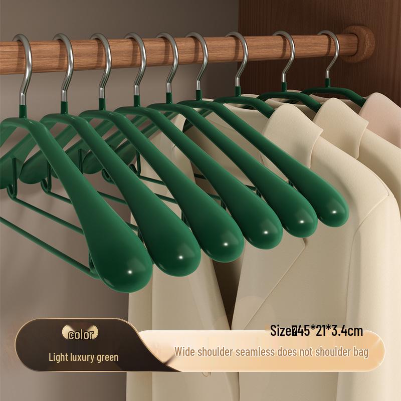 Wide-Shoulder Non-Slip Hanger: Plastic-Coated, Stainless Steel, Traceless Design to Prevent Shoulder Bumps. нескользящий