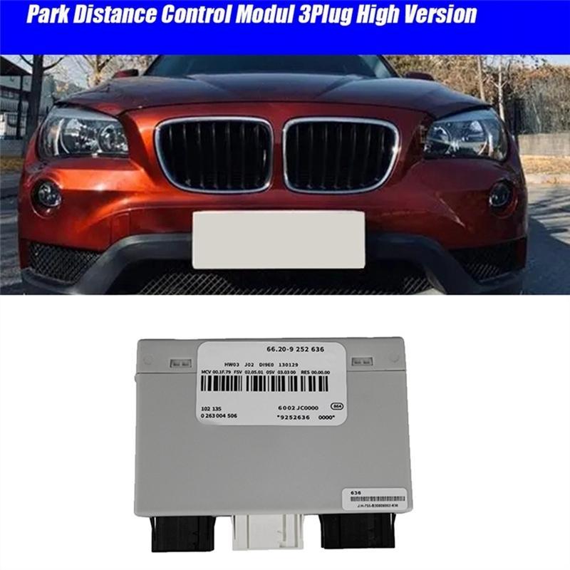 Bil PDCParkeringsavstandskontrollenhet 66209252636 For BMW X1 E84 2008-2015 3-plugg Høy versjon Parkeringsmodul 66209 252 636