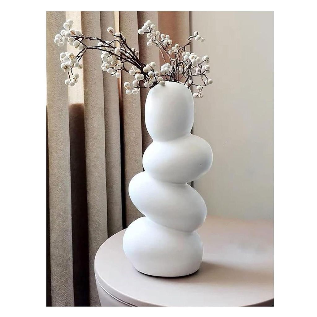 Decorative Ceramic Vase for Flowers, Pampas Grass Vase, Vase for Money Plant Live Plants for Home, Office,Gifts
