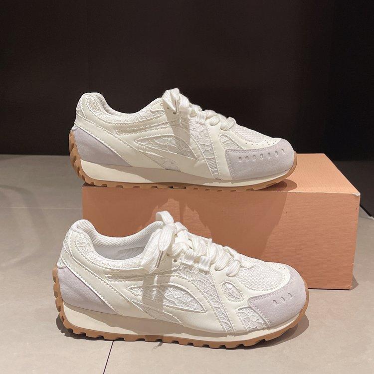 Ziyan~ Platform Casual Shoes Women's Sports Shoes Dad Shoes 2025 Summer Breathable Lace-up Versatile Height-increasing Running Shoes