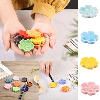 Essstäbchenablage Kirschblütenform Keramik Essstäbchenhalter Vielseitiger Geschirrhalter