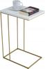 Golden White Glossy Wire Side Table
