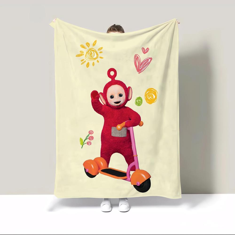 Teletubbies Knee Blanket Throw Sofa Blankets Characters Thermal Blankets for Bed Blanket 150cm X 200cm Home and Decoration Nap &