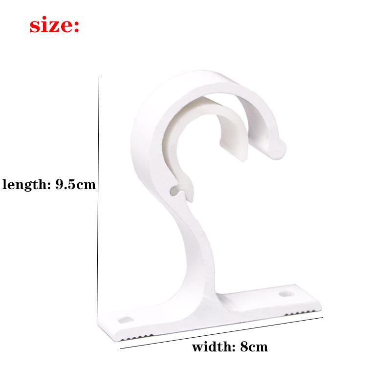Curtain Rod Aluminum Alloy Thickened Single Bracket Top Mounting Bracket Roman Rod Top Assembly Hook Support Base