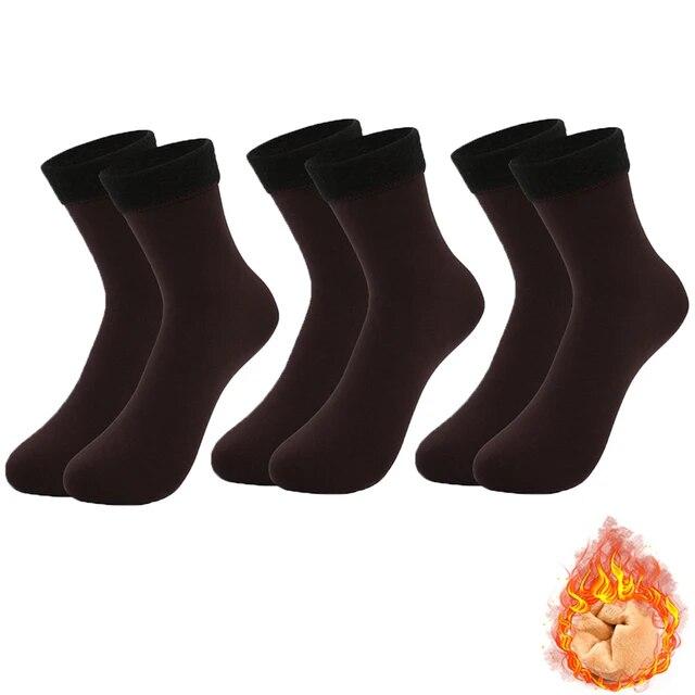 1-5Pairs Winter Warm Thicken Fleece Short Socks Women Thermal Cashmere Wool Socks Snow Velvet Boots Home Floor Calcetines Mujer