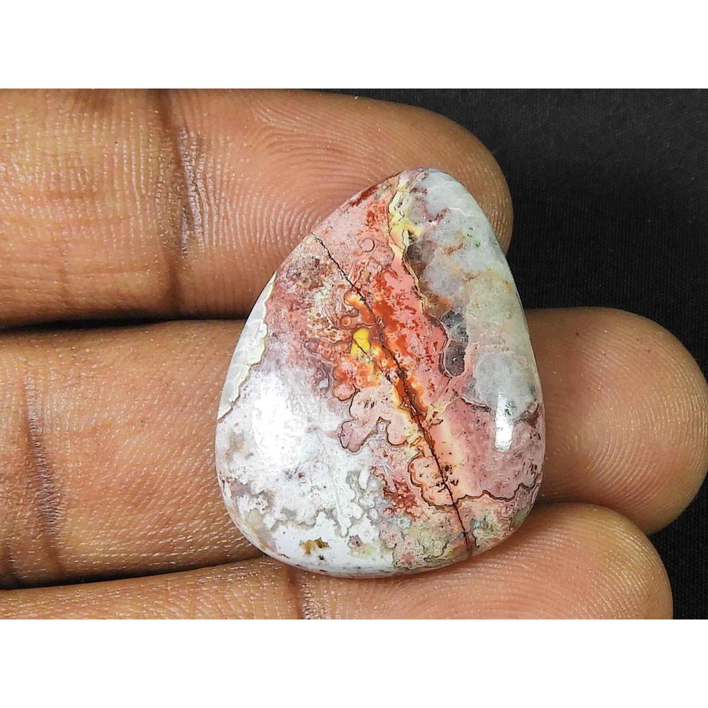 Natural Crazy Laze Agate Oval Cabochon Loose Gemstone 23X39X07MM SK-1889