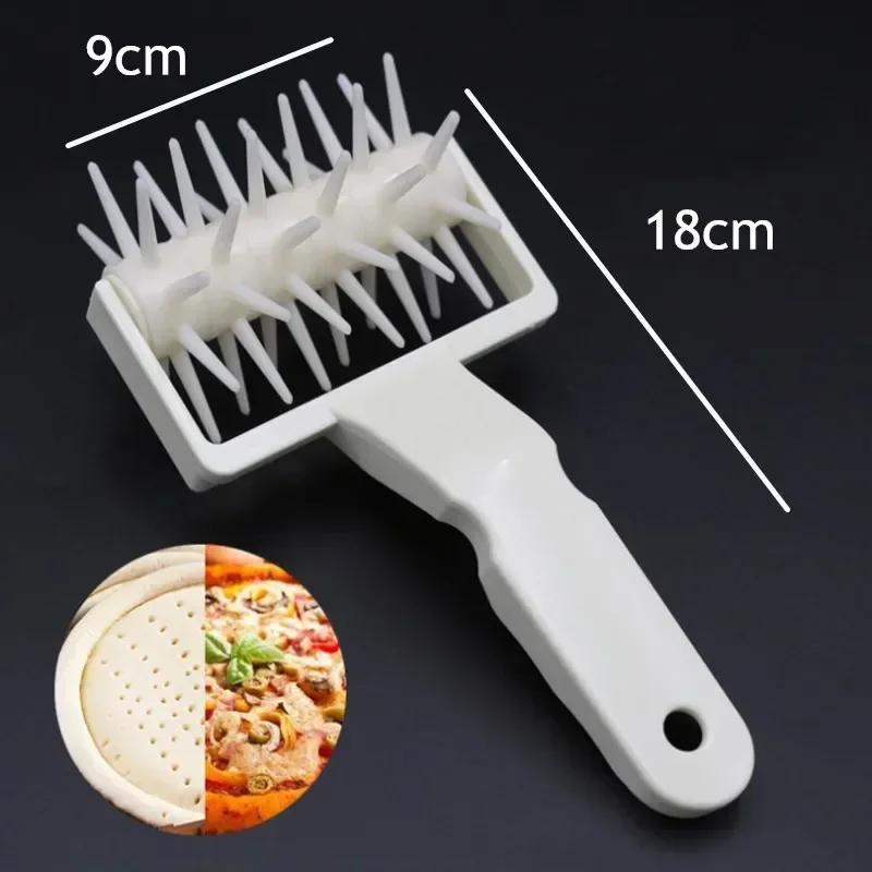 Outils de Cuisson Pâtisserie Rouleau à Pâte Pizza Poinçon Rouleau à Pâte Pâtisserie Gaufrage Pâte Processus de Laminage Pâte Sèche Trous de Tarte