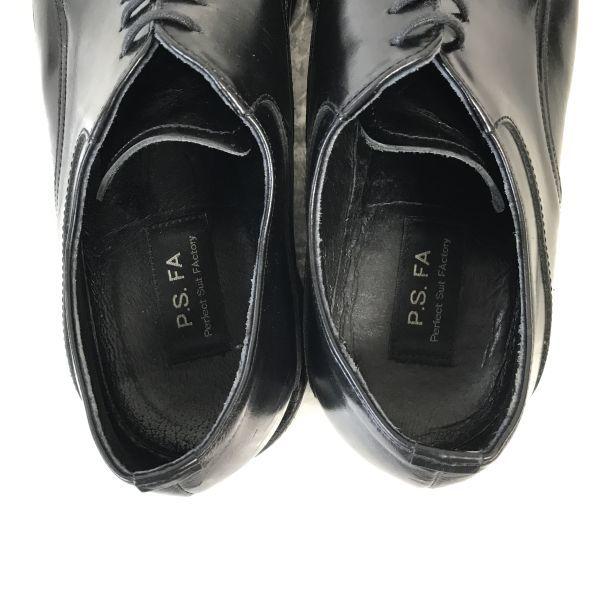 P.S.FA Genuine Leather Goodyear Welted Plain Toe Shoes [26.0/Black] Business Dress Shoes(USED)