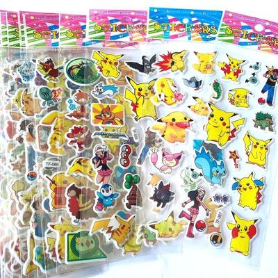 12 Stück s Spielzeug Aufkleber 3D Kinder Anime Cartoon Blasenaufkleber Verdicken Der Belohnungsaufkleber Kinder Spielzeug Geschenk