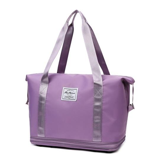 Expandable Rolling Duffle with Wheels Foldable Travel Large Capacity Double Layer Luggage Bag