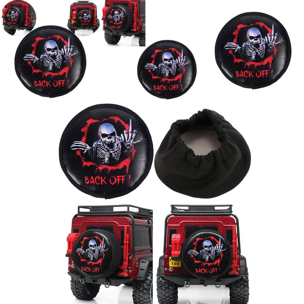 Stylish Skeleton Spare Tire Cover For 1/10 Rc Crawler Wrangler Traxxas Trx-4