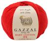 NASKA Gazal Baby Cotton 25 Fingering 3443 25g Set of 10 Balls Yarn, Weight, Col. Red, (approx. 82m),
