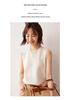 Women's 100% Cashmere Sleeveless Knit Camisole - Round Neck Base Layer Sweater.