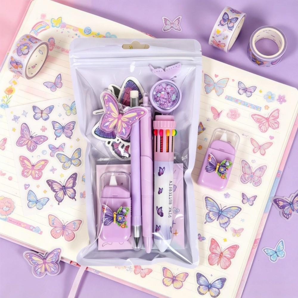 7-in-1 Stationery Set Complete Stationery Ballpoint Pen Practical Gel Pen  School Supplies