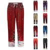 Men's Christmas Print Casual Pants, Loose Fit Straight Leg Trousers with Elastic Waist and Pockets for Holiday Party and Everyday Wear