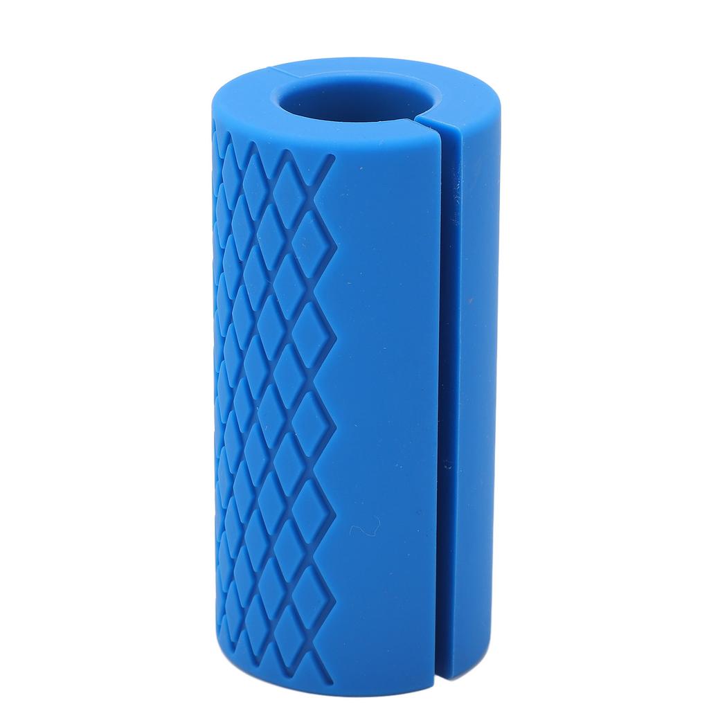 1 Pair Thick Barbell Grips Thick Anti Slip Gym Weight Bar Grips for Weightlifting Fitness Exercise for Muscle Builder Blue