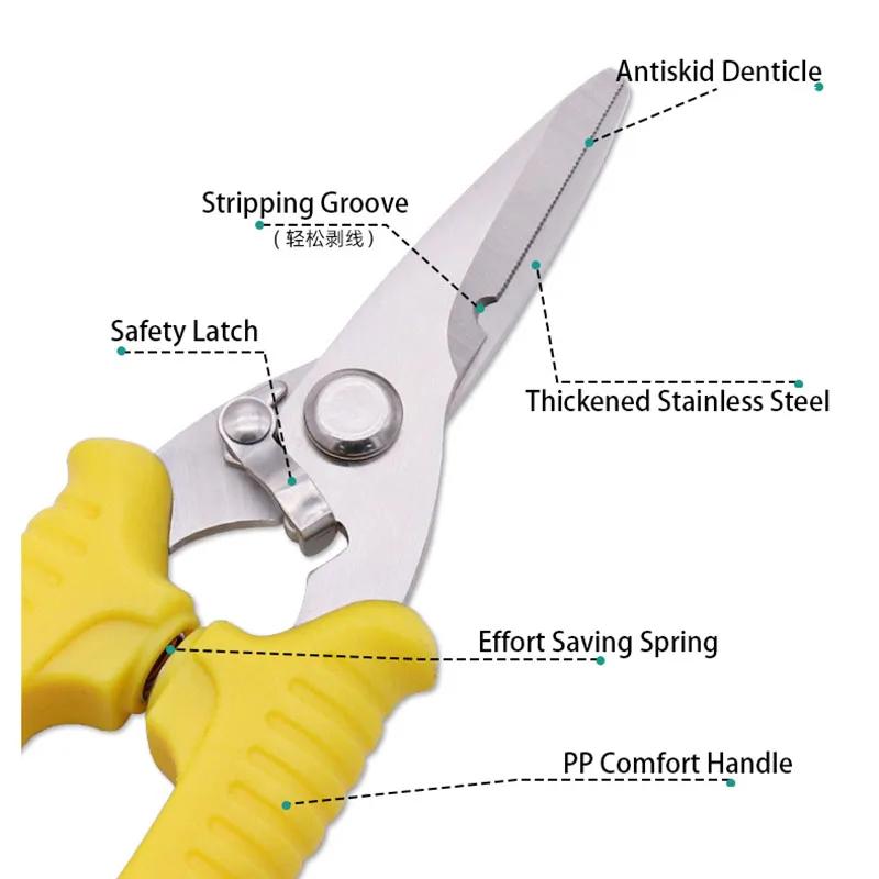 Multifunctional Electronic Pliers & Cable Cutter, Professional Garden Shears Scissors, Durable Hand Tool for Outdoor Working and Daily Use