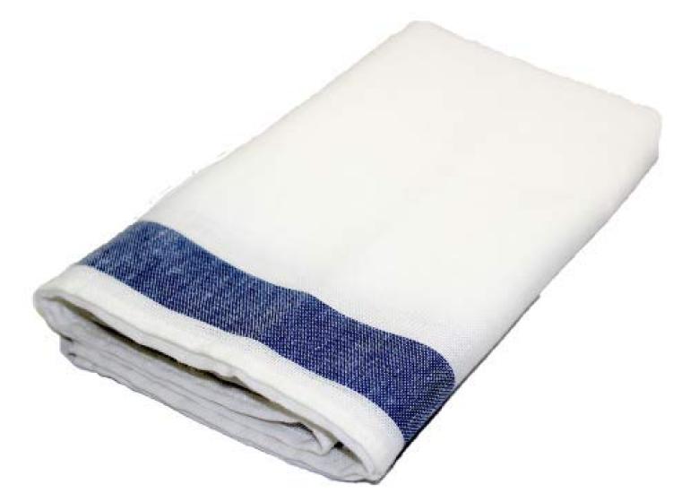 Made in linen blend glass 40 x professional commercial use Japan, towel, 50% cotton, 50% linen, 70, use, [10 pieces] (blue border)
