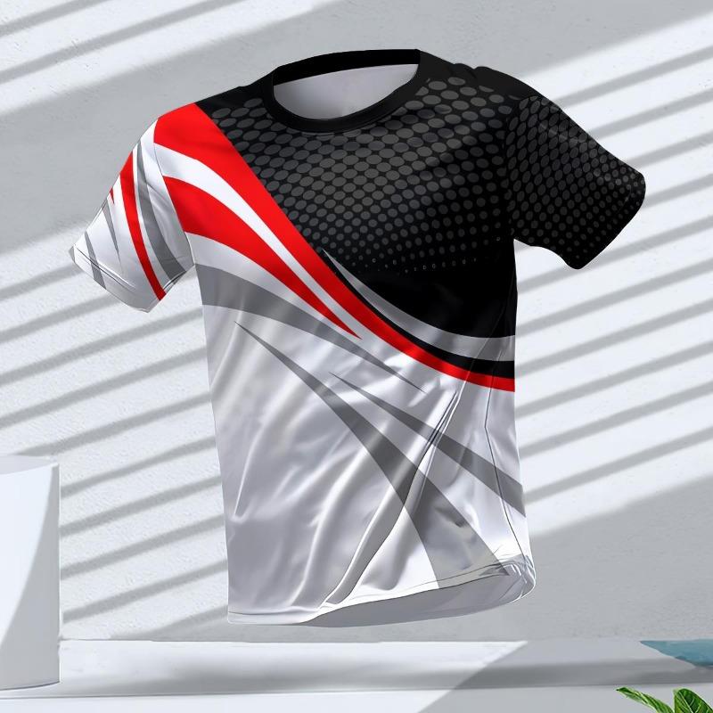Summer Breathable Men's T Shirt Outdoor Run Fitness Sports Short Sleeve Tees Casual O-neck Oversized T-shirt Daily Top