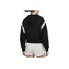 Nike Logo-Print Colorblock Ärmeldetail Hoodie Damen Tops Schwarz CU5924-010