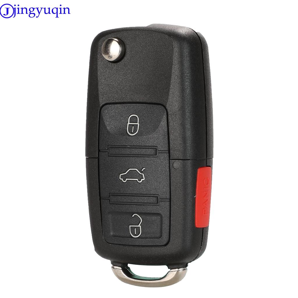 jingyuqin  2/3/4 B Folding Car Remote Key Shell Case Fob For VW Passat Polo Golf Touran Bora Ibiza Leon Octavia Fabia