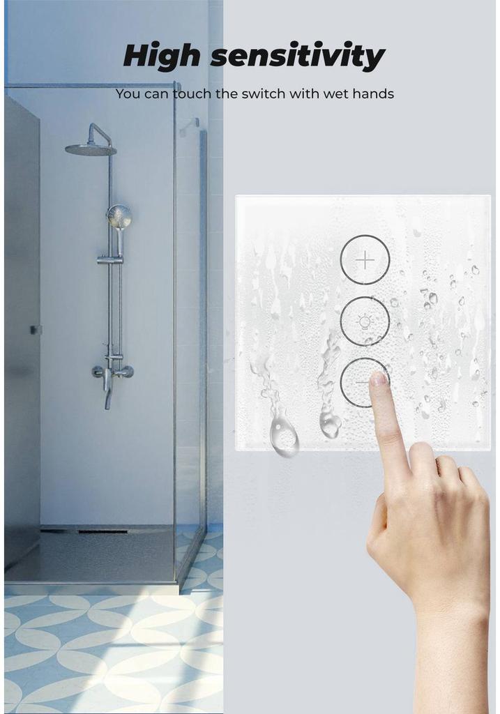 Graffiti Smart Touch Dimmer Switch with WiFi & App Control for EU/US