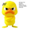Portable Table Sculpture 3D Printed Yellow Duck Figurine, Funny Statue with Vivid Expressions, Cute Figurine Miniature Desktop Ornaments for