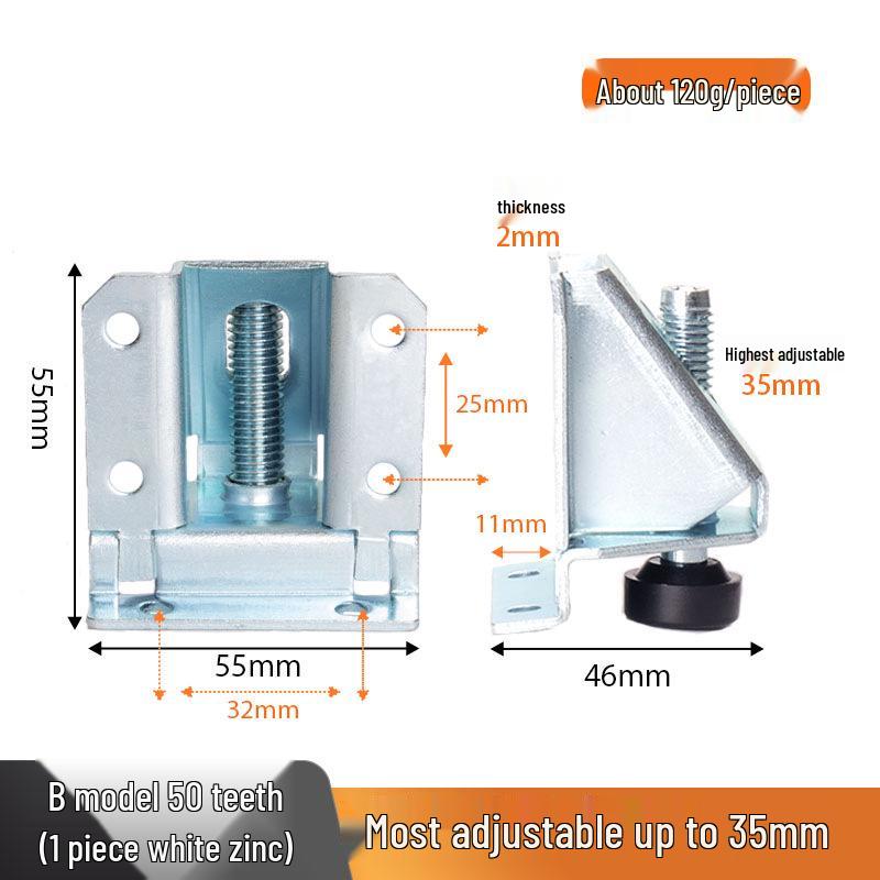 Adjustable Metal Leveling Feet for Furniture, Anti-Slip Pads for Uneven Floors, Height Adjustment for Cabinets