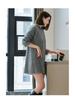 Women's Hooded Mid-Length Wool Sweater Dress, Loose-Fitting Knitted Outerwear, Solid Color, Long-Sleeved