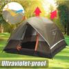 Tenda da campeggio per 4 persone Impermeabile Resistente ai raggi UV e agli agenti atmosferici Famiglia Esterno Pesca Caccia Festa Viaggio Tende a doppio strato