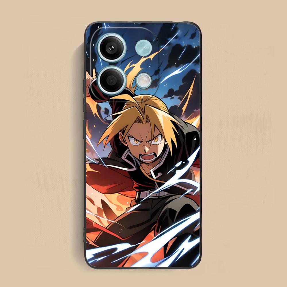 

Fullmetal Edward Elric Phone Case for Xiaomi Redmi 15 14 13 12 A5 3 2 1 C Plus 4G 5G Soft TPU Shockproof Cover Redmi A1+