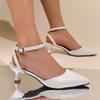 2025 Summer Sandals Genuine Fashion Women Shoes Pointed Toe High Heel Women Pumps Cover Toe Sandals for Women Handmade Sandal