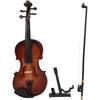 Hand Made Wooden Mini Violin, 7.9in Mini Musical Instrument Model Ornaments With Gift Box - Small Violin Toy for Home Decoration
