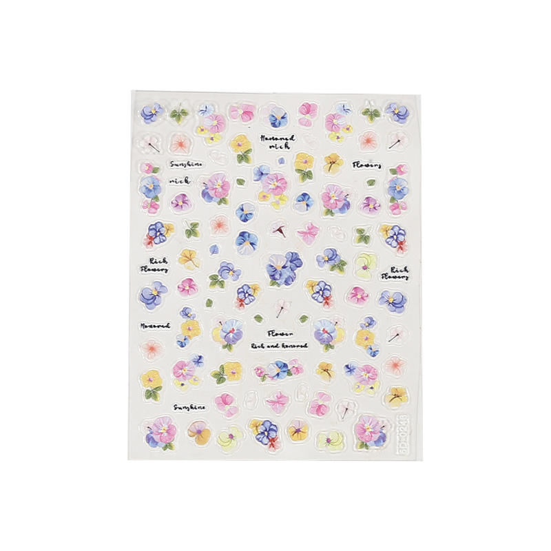 Sweet Small Fresh Flower Nail Art Sticker Summer Spring Self-Adhesive Nail Decals for Nails Decoration