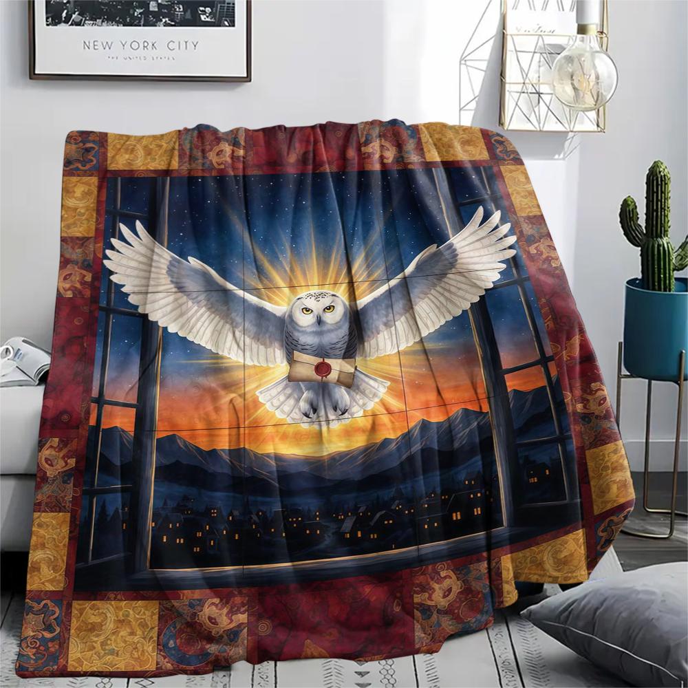 1Pc Cartoon Print Flannel Blanket, High Quality Comfortable for All Seasons, Home Decor, Warmth and Comfort, Perfect for Christmas Birthday Gift