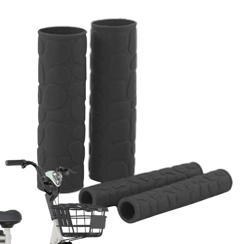 

Чехлы на руль для мотоцикла, противоскользящие резиновые, защитный чехол для тормозного рычага, амортизирующие, простые в установке чехлы на руль чёрный