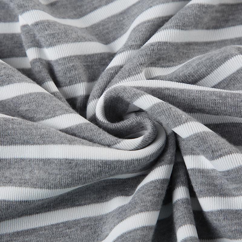 Spring and Autumn Models Women's Street Slim Personality Bottoming Casual One Shoulder Long-sleeved Striped T-shirt