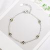ANENJERY Colorful Geometric Crystal Zircon Chain Bracelet Female Simple Sweet Hand Jewelry