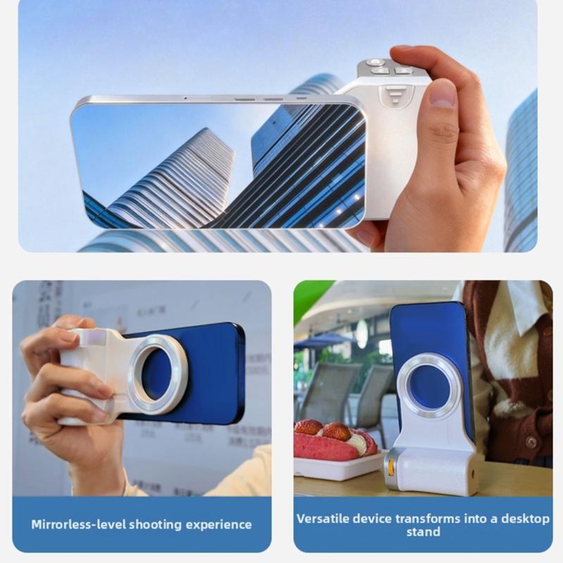 Universal Magnetic Phone Camera Grip Smartphone Handle With Built In Battery And Wireless Shutter Release Button