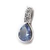Les Trésors De Lily [J8616] - Silver Pendant 'Sissi' Blue Tanzanite Silver (rhodium-plated) - 16x7 Mm