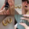 High-End European & American Style Plain Hoop Earrings for Women - Versatile, Lightweight, Luxurious, Large Circle Design