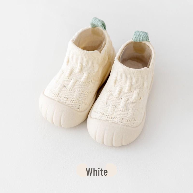 Soft Sole Non-slip Baby Walker Shoes - Solid Color Floor Socks for Boys & Girls, Ideal for Spring & Autumn Pre-walking.