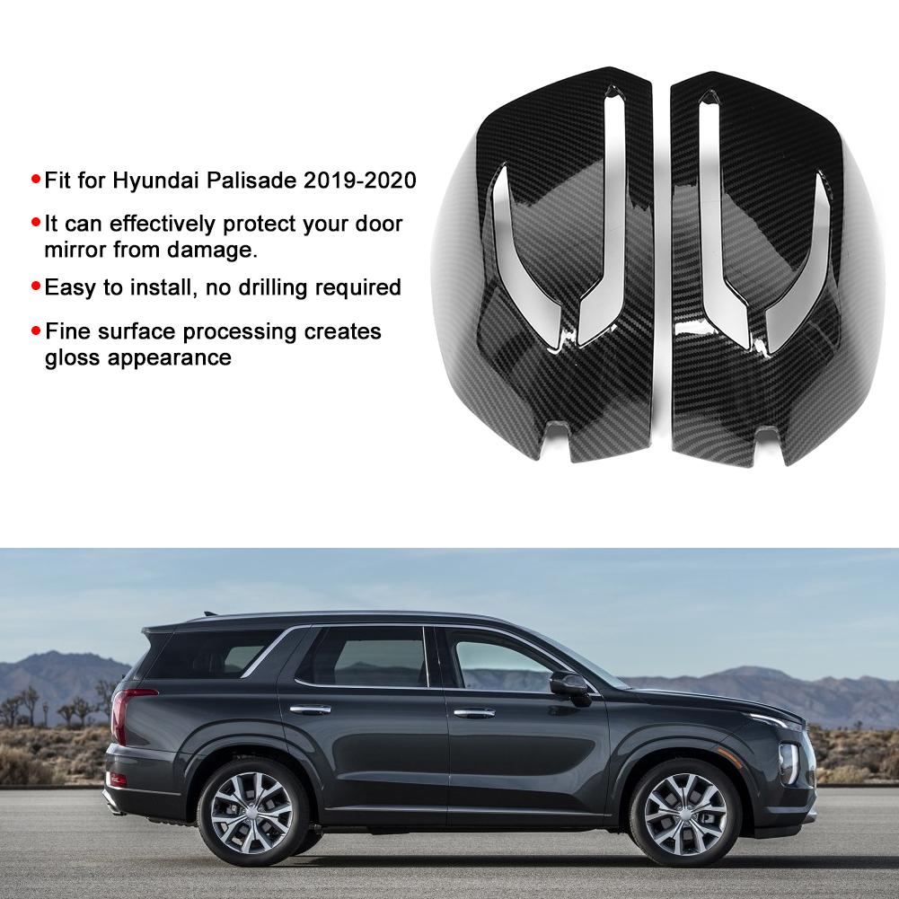 2 ks Kryt zpětného zrcátka Kryt pouzdra Vhodné pro Hyundai Palisade 20192020 Textura karbonových vláken