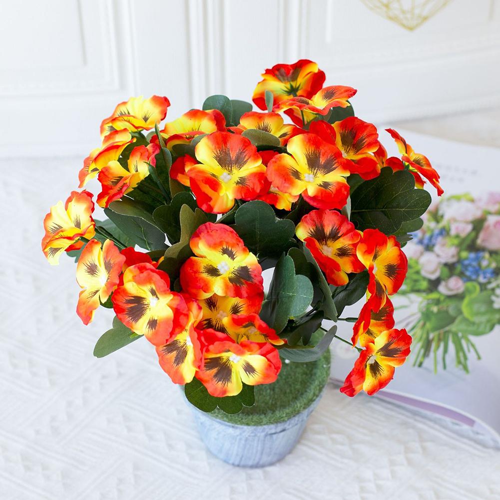 Artificial Pansies Indoor Outdoor Decor UV-Resistant Flowers Versatile Use