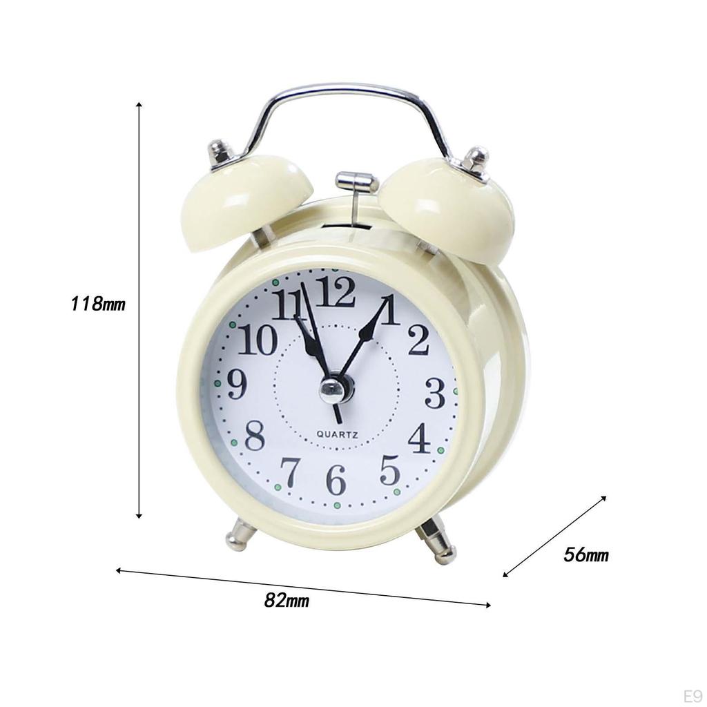 Alarm Clock with Silent Ticking and Retro Design for Bedroom Decor