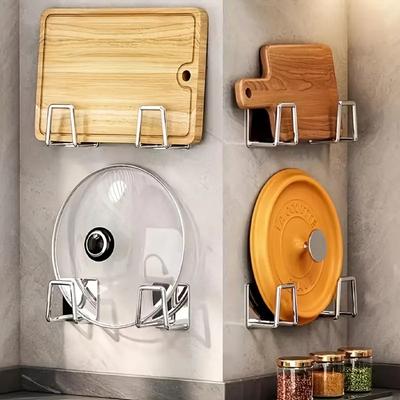 Space-Saving Serving Board Organizer Multi-Functional Wall-Mounted Pot Lid Holder  Kitchen